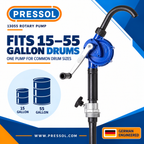 Pressol 13 055 Professional Rotary Drum Pump – 4.75 GPM, Fits 15–55 Gallon Drums