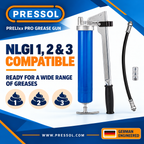Pressol PRELIxx PRO Lever-Action Grease Gun – 10,000 PSI, 1/8-Inch NPT