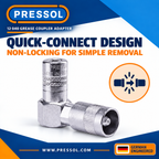 Pressol 12 040 90-Degree Grease Coupler Adapter – 12,000 PSI, Quick-Connect Design