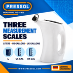 Pressol 07 625 Professional Measuring Jug with Lid & Flexible Spout – 5 Quart