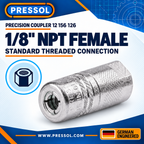 Pressol Precision Grease Coupler – 4-Jaw, 1/8-Inch FNPT – SKU 12 156 126