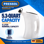 Pressol 07 625 Professional Measuring Jug with Lid & Flexible Spout – 5 Quart