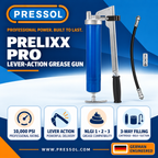 Pressol PRELIxx PRO Lever-Action Grease Gun – 10,000 PSI, 1/8-Inch NPT